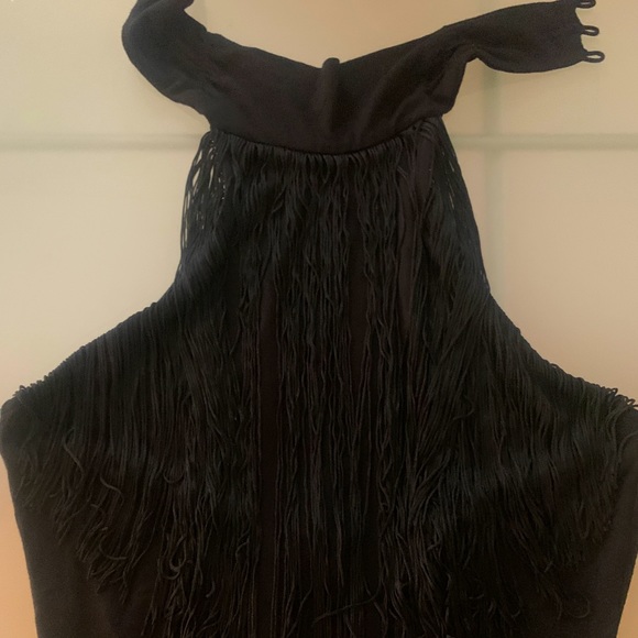 Black *GUESS* dress with fringe - Picture 1 of 4